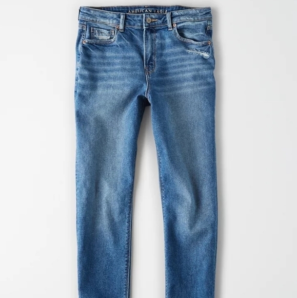 American eagle outiftters AE Stretch Mom Jean medium bright indigo 00 - Picture 13 of 14